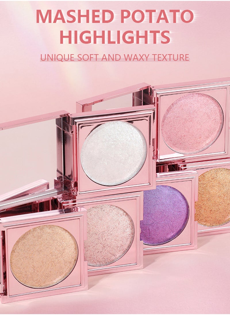 pudaier - Sky Highlighter Powder Shimmering Glitter Long Lasting Waterproof Contouring Smooth Silk Fine Natural Illuminator for Nose Eye Face Body to Brighten Skin 8G - Image 1
