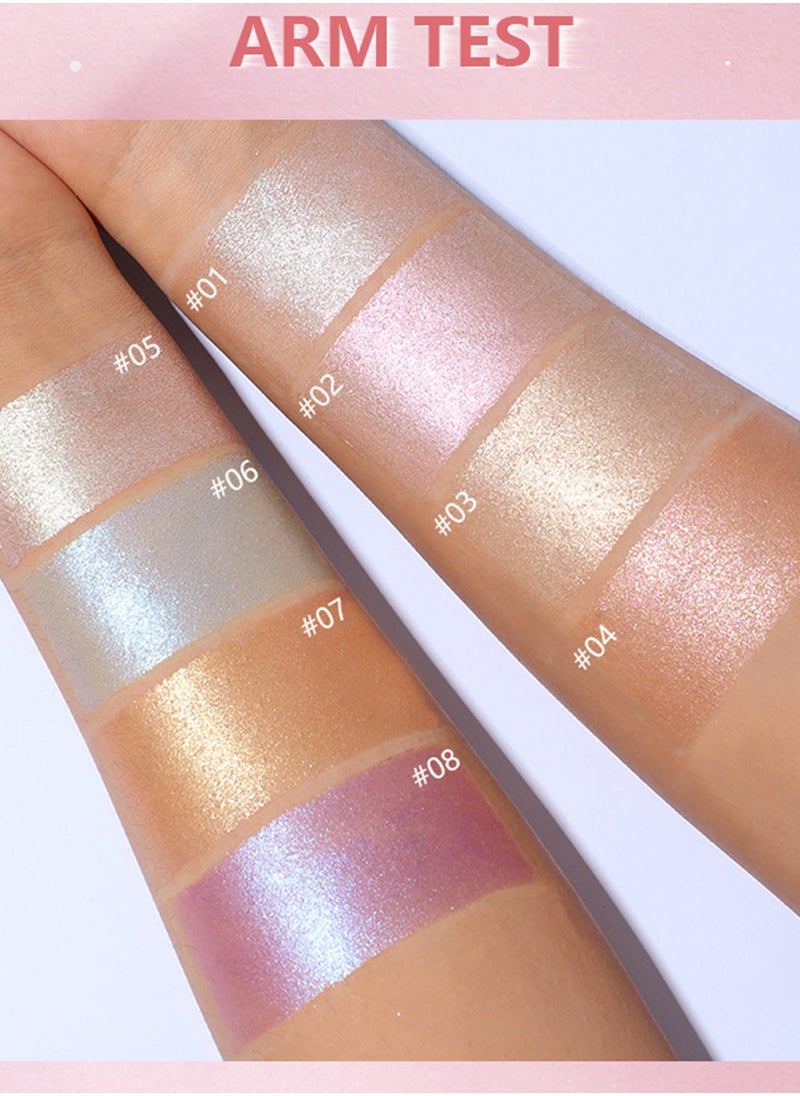 pudaier - Sky Highlighter Powder Shimmering Glitter Long Lasting Waterproof Contouring Smooth Silk Fine Natural Illuminator for Nose Eye Face Body to Brighten Skin 8G - Image 1