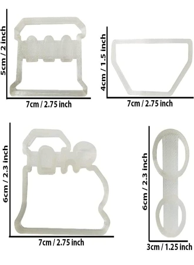 Global+Plus Fondant Train Theme Shape Mold Embosser Cookie Cutter Cake Decoration Tool - Image 2