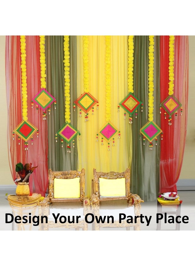 Marubhumi 5 PC 5 Feet Long Strands Artificial Marigold Flowers with Kite Garland for Diwali Decor, Garland for Decoration, Diwali Decorations for Home, Christmas Decor Wedding Decor, (Yellow) - Image 4