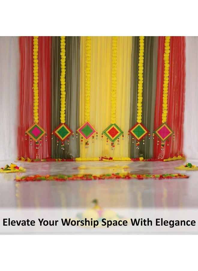 Marubhumi 5 PC 5 Feet Long Strands Artificial Marigold Flowers with Kite Garland for Diwali Decor, Garland for Decoration, Diwali Decorations for Home, Christmas Decor Wedding Decor, (Yellow) - Image 5