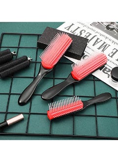 Patelai 3 Sizes 9Row And 5Row Cushion Nylon Hair Brush For Natural Curly Hair Travel Detangling Brush Classic Styling Comb For Women Men Volumizing Shaping Separating Defining Curls Hair Salon  - Image 3