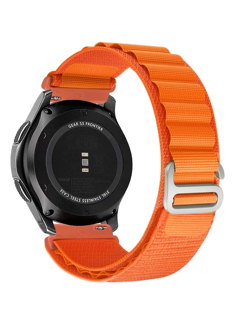 Watch - Alpine Loop Compatible with Samsung Galaxy Watch 3 45mm, Galaxy Watch 46 and Gear S3, 22mm Durable Sport Nylon Strap with Titanium G Hook Black - Image 1