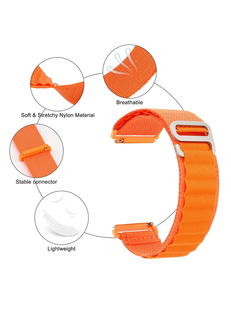 Watch - Alpine Loop Compatible with Samsung Galaxy Watch 3 45mm, Galaxy Watch 46 and Gear S3, 22mm Durable Sport Nylon Strap with Titanium G Hook Black - Image 1