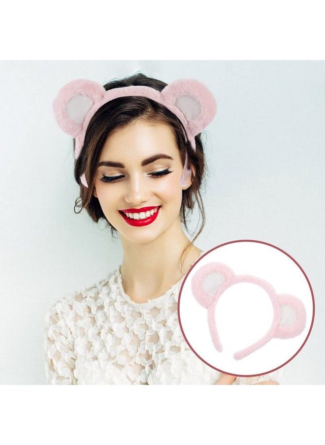 SOLUSTRE - Bear Ears Headband Lovely Headdress Face Washing Hair Hoops Makeup Headband Hair Accessories For Girls Spa Makeup Washing Face Outdoor Pink - Image 1