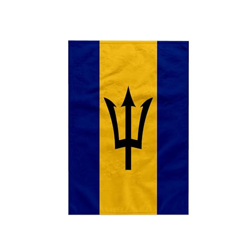 3DROSE 3D Rose Barbados-Caribbean Blue Golden Yellow and Trident-Barbadian Island Country World Flag Towel, 15" x 22", Multicolor - Image 1