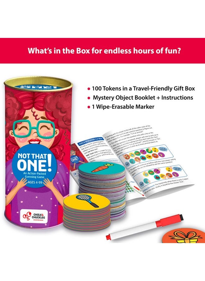 CHALK AND CHUCKLES - Chalk and Chuckles Not That One Board Games for Kids, Fun Guessing Game, Age 4-99, Educational Toys for Kids 5+ Years, Gifts for Girls, Boys Age 6, 7, 8, 9 and Up, Travel Friendly Card Games - Image 1