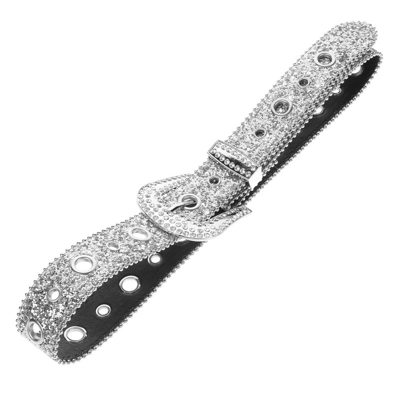 Sparkly Rhinestone Belt for Women Fashionable Wide Waist Belt with Rhinestone for Jeans Women Stylish Belt Clothing Accessory - Image 5
