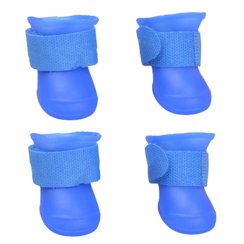 Little Pet Dog Puppy Anti- Rain Snow Boots Candy Colors Rubber Boots Shoes - Size L ( ) - Image 1
