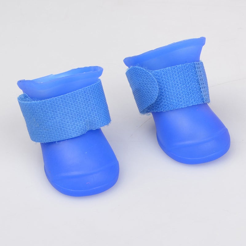 Little Pet Dog Puppy Anti- Rain Snow Boots Candy Colors Rubber Boots Shoes - Size L ( ) - Image 2