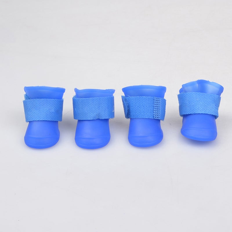 Little Pet Dog Puppy Anti- Rain Snow Boots Candy Colors Rubber Boots Shoes - Size L ( ) - Image 3