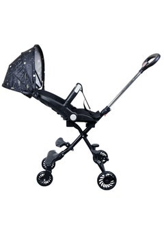 Reversible Baby Stroller 3 In 1 Stroller, Multi Level Adjustment, Easy Fold, Three Point Safety Belt, UV Protection From Sun, Seat Conversion, Easy To Carry - SevenStars