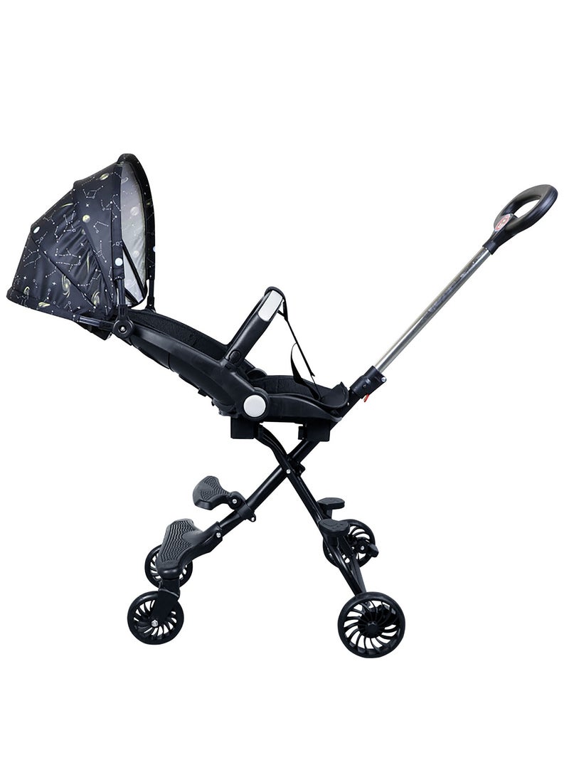 Bonita - Reversible Baby Stroller 3 In 1 Stroller, Multi Level Adjustment, Easy Fold, Three Point Safety Belt, UV Protection From Sun, Seat Conversion, Easy To Carry - SevenStars - Image 1