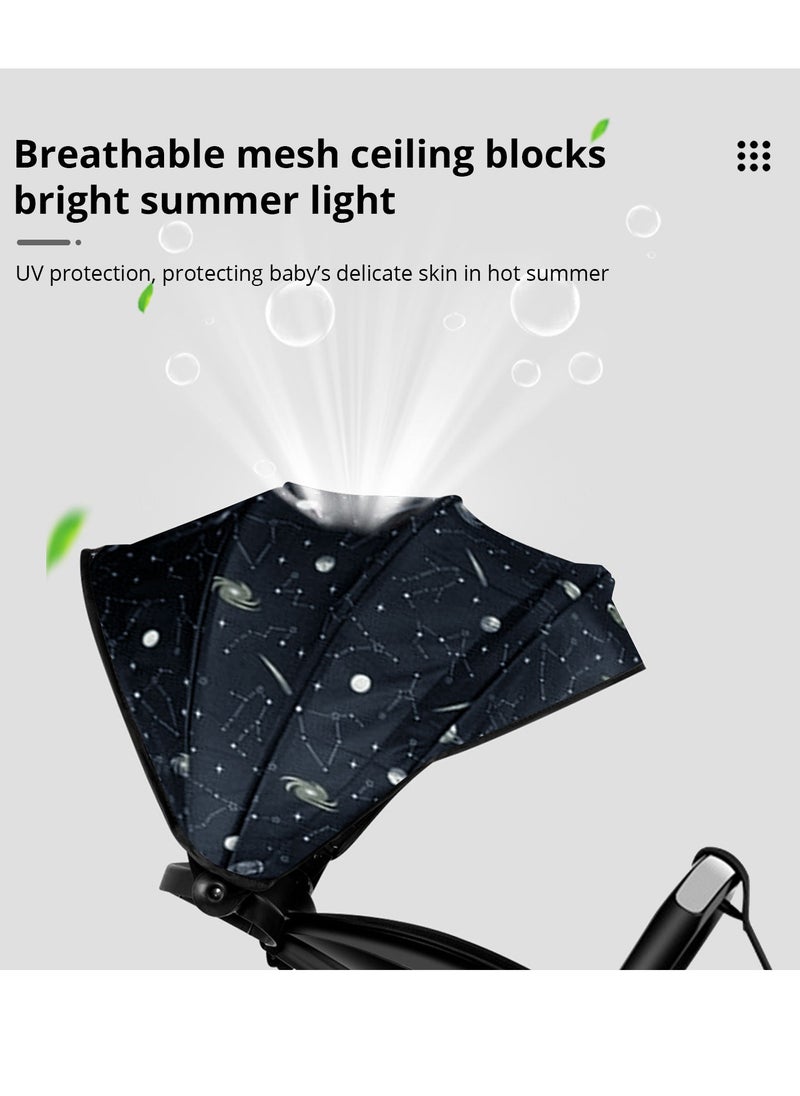 Bonita - Reversible Baby Stroller 3 In 1 Stroller, Multi Level Adjustment, Easy Fold, Three Point Safety Belt, UV Protection From Sun, Seat Conversion, Easy To Carry - SevenStars - Image 1
