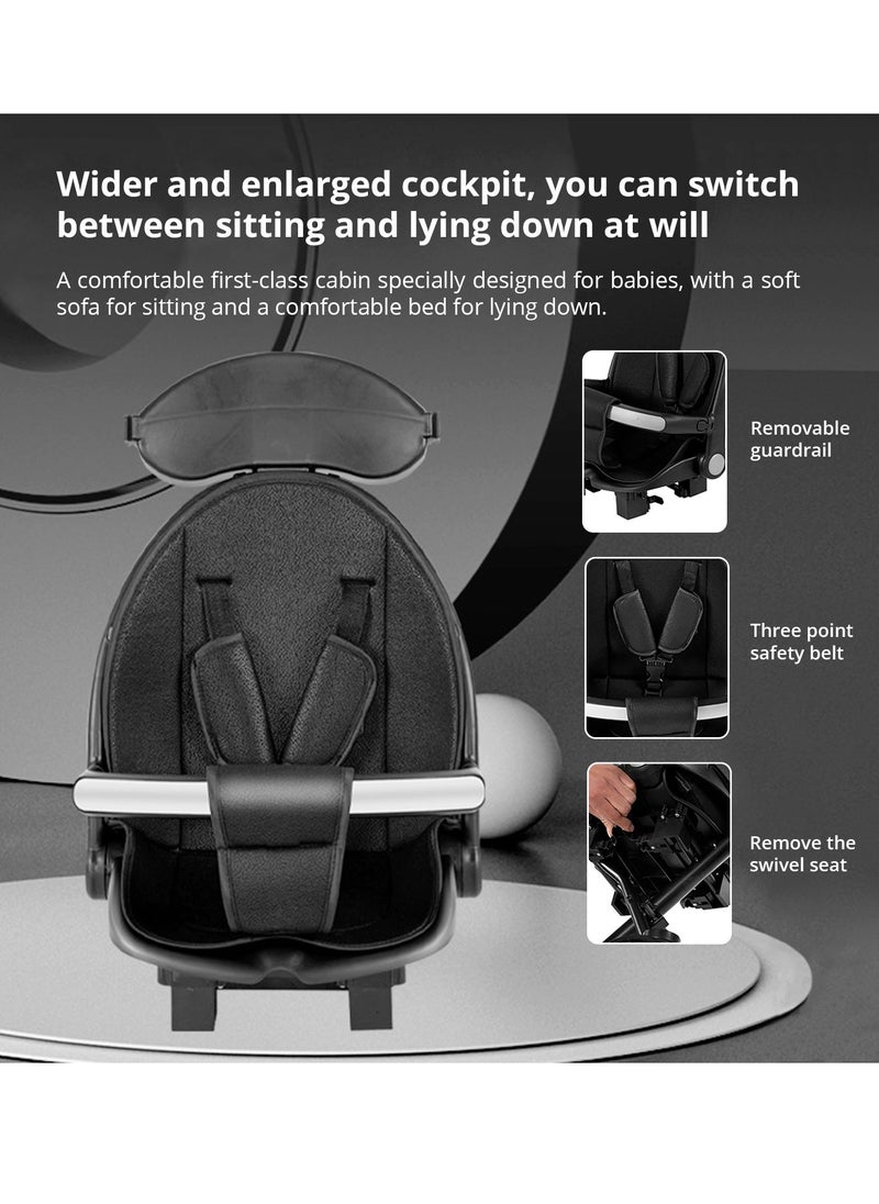 Bonita - Reversible Baby Stroller 3 In 1 Stroller, Multi Level Adjustment, Easy Fold, Three Point Safety Belt, UV Protection From Sun, Seat Conversion, Easy To Carry - SevenStars - Image 1