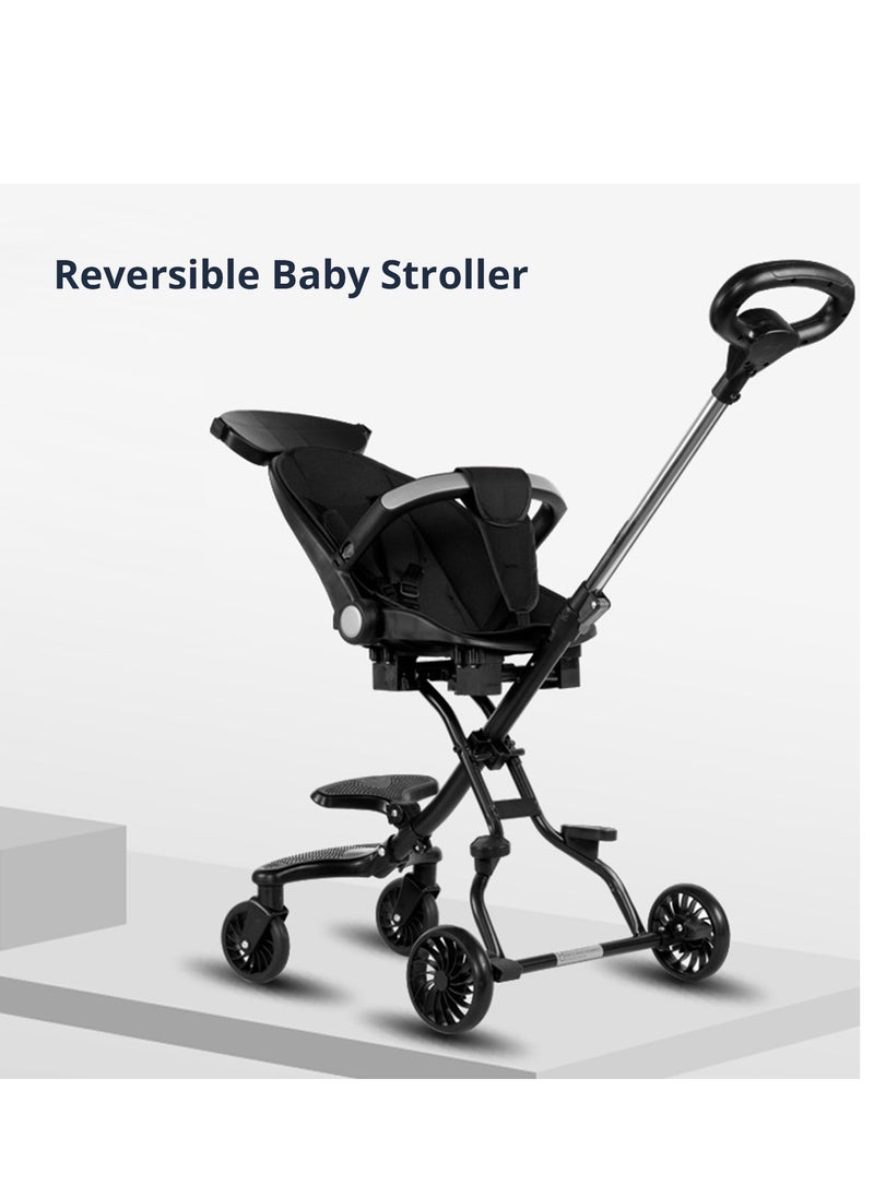 Bonita - Reversible Baby Stroller 3 In 1 Stroller, Multi Level Adjustment, Easy Fold, Three Point Safety Belt, UV Protection From Sun, Seat Conversion, Easy To Carry - SevenStars - Image 1