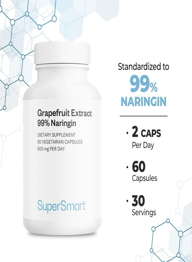 Supersmart - Grapefruit Extract 600mg per Day (99% Naringin) - High Potency GSE Supplement | Non-GMO & Gluten Free - 60 Vegetarian Capsules - Image 5