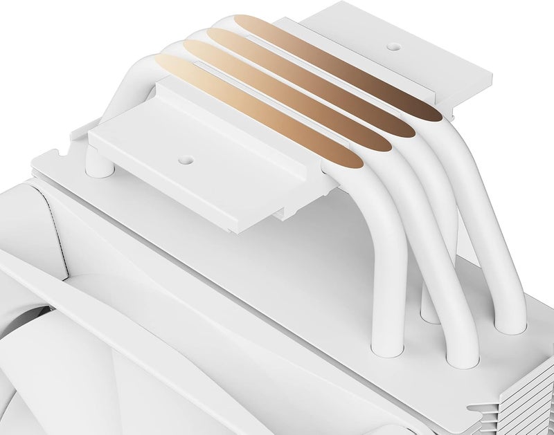 ان زد اكس تي NZXT T120 مبرد هواء للمعالج RGB - RC-TN120-W1 - أنابيب نحاسية موصلة - محامل ديناميكية سائلة - توافق مع AMD و Intel - اللون أبيض - Image 2