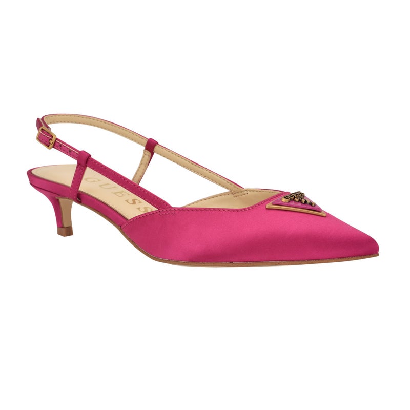 Guess Women's JESSON Pump, Medium Pink Satin 660, 6.5 - Image 5