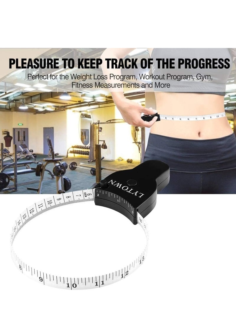 Bukela Body Measuring Tape 60in/150cm, 2 PCS Measuring Tape for Body, Lock Pin and Push-Button, Portable Retractable Body Measuring Ruler for Fitness, Weight Loss, Tailor, Sewing, Handcrafts, Home and More  - Image 3