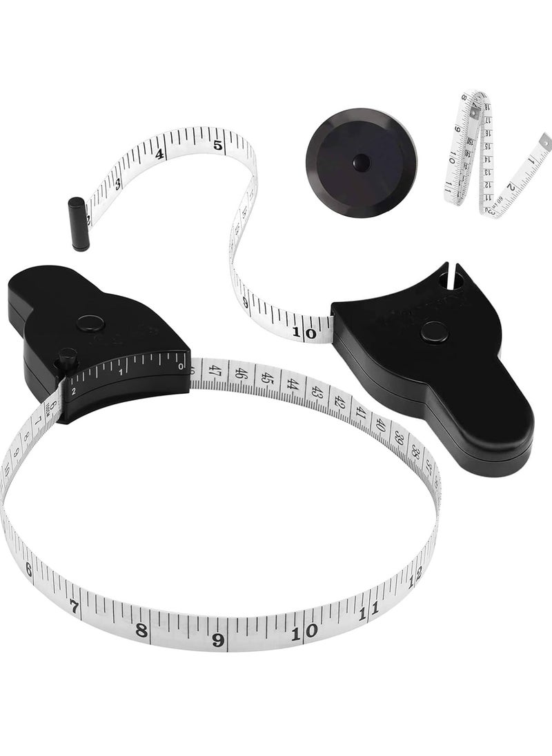 Bukela Body Measuring Tape 60in/150cm, 2 PCS Measuring Tape for Body, Lock Pin and Push-Button, Portable Retractable Body Measuring Ruler for Fitness, Weight Loss, Tailor, Sewing, Handcrafts, Home and More  - Image 1