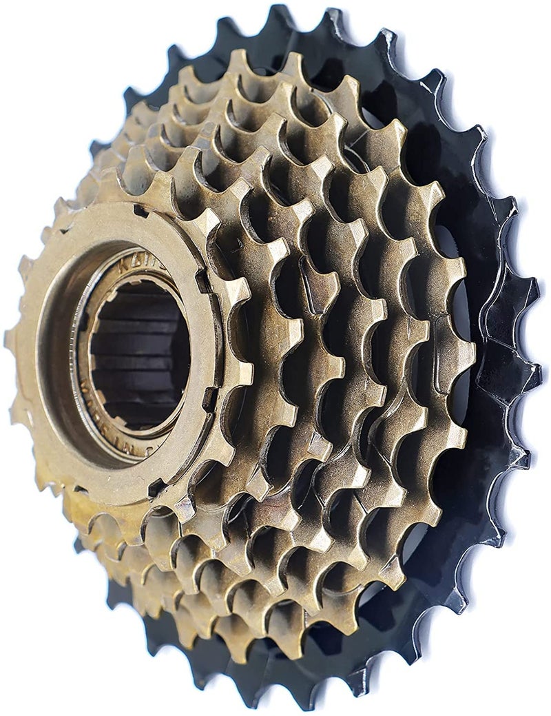 Linist Bicycle Cassette Freewheel 7 Speed Bicycle Sprocket Cycle Parts 6/7-Speed Screw On Multiple Freewheel, 14-28 Tooth - Image 1
