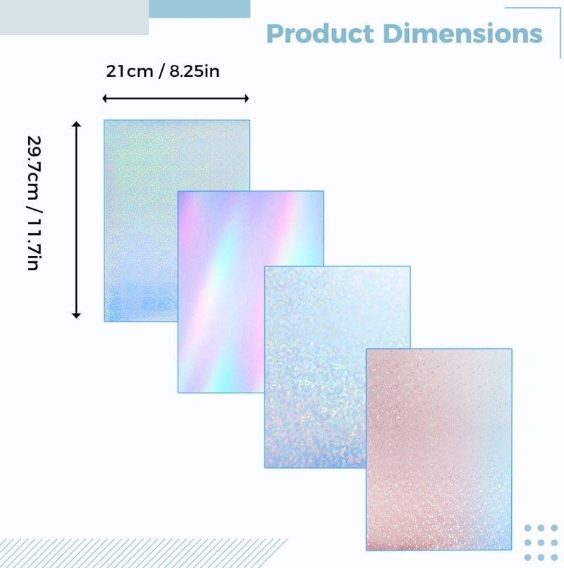 Holographic Vinyl Printable Sticker Paper A4-36 Sheets - Image 5