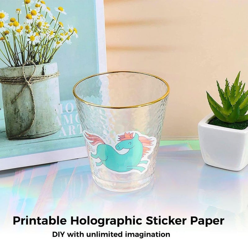 Holographic Vinyl Printable Sticker Paper A4-36 Sheets - Image 2