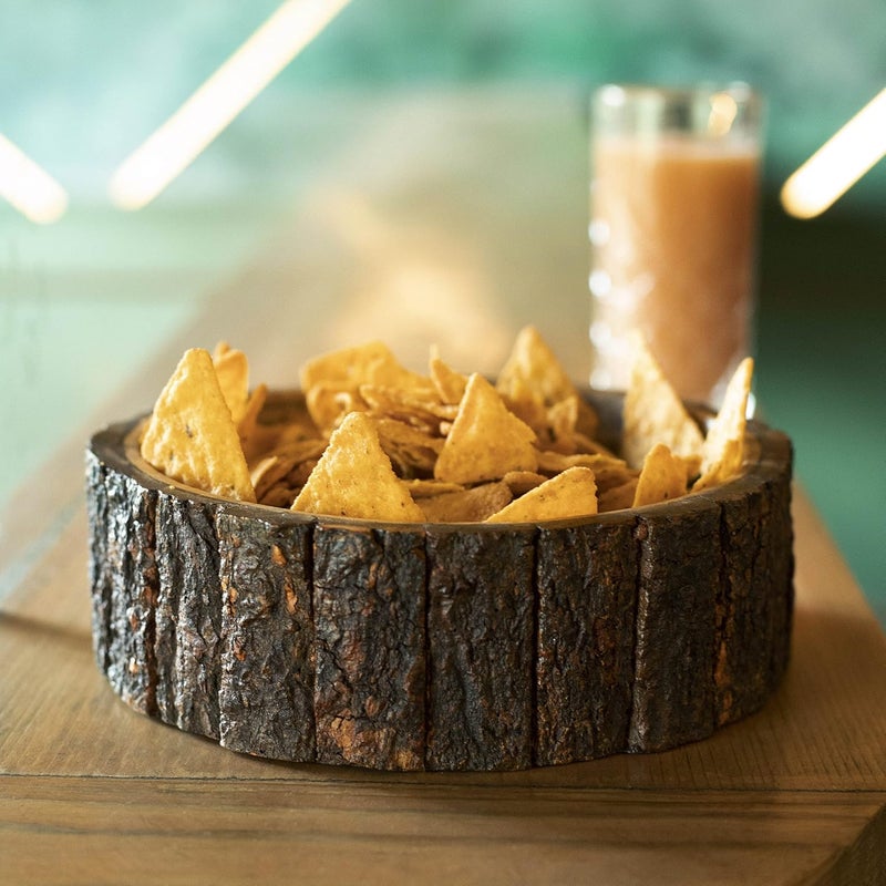 GoCraft Mango Wood Decorative Bowl with Tree Bark – 7.5" x 2.75" – Rustic Handmade Wooden Bowl for Potpourri, Snacks, Nuts, Salad – Natural Centerpiece for Table Décor - Image 4