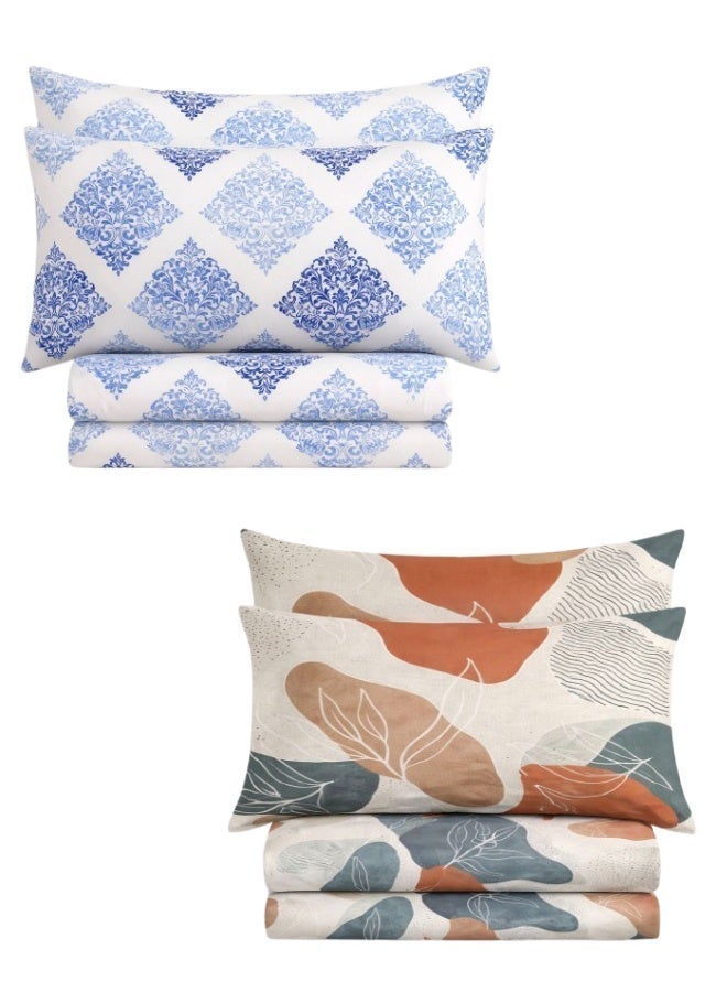 سنوز باندل عيد الام اشترى قطعه واحصل على الاخرى مجانا، طقم ملاية سرير عاديه مقاس زوجي، طقم 6 قطع، 220*235 سم، تصميم اش*تصميم رويال - Image 1