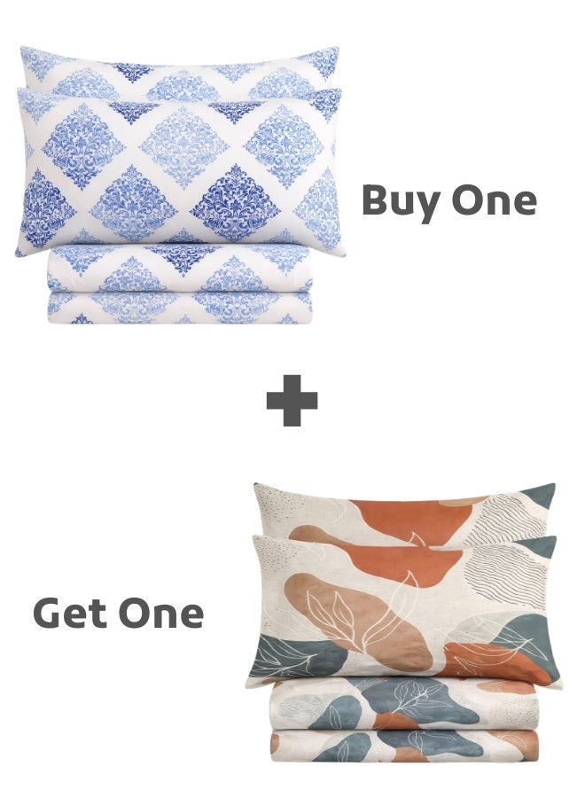 سنوز باندل عيد الام اشترى قطعه واحصل على الاخرى مجانا، طقم ملاية سرير عاديه مقاس زوجي، طقم 6 قطع، 220*235 سم، تصميم اش*تصميم رويال - Image 3