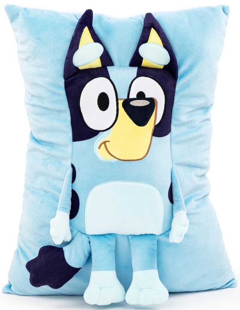 بلوي وسادة Bluey Snuggle - وسادة رمي زخرفية فائقة الناعم - يبلغ 15 بوصة (المنتج الأزرق الرسمي) - Image 1