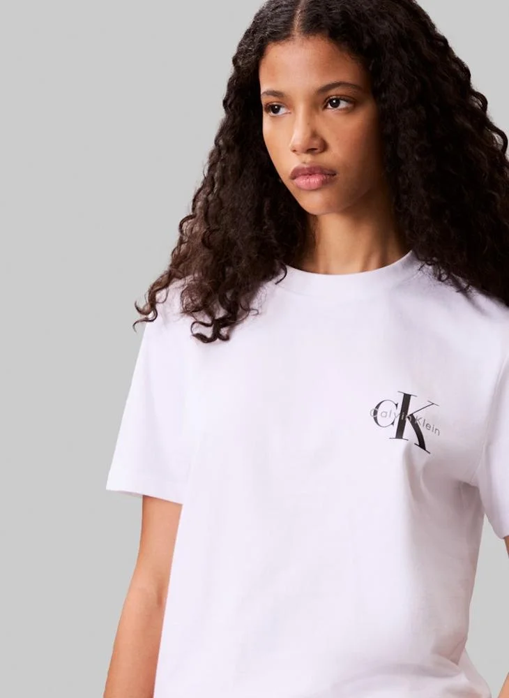 Calvin Klein Jeans  2 Pack of Logo Crew Neck T-Shirt for Women | Best Price UAE