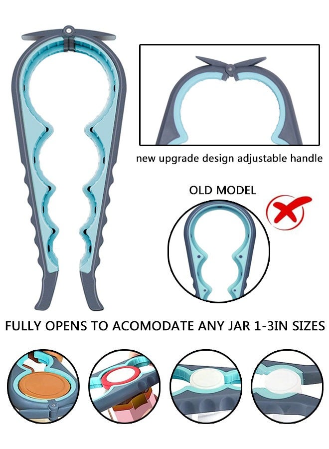 HAWAWA 5 Pack Jar Opener Bottle Opener, 5 in 1 Bottle Opener and 4 in 1 Can Opener Kit with Silicone Jar Gripper Pad and Corkscrew Wine Opener, Multi Can Openers for Seniors - Image 3