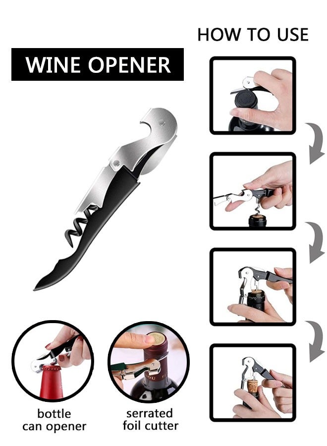 HAWAWA 5 Pack Jar Opener Bottle Opener, 5 in 1 Bottle Opener and 4 in 1 Can Opener Kit with Silicone Jar Gripper Pad and Corkscrew Wine Opener, Multi Can Openers for Seniors - Image 5
