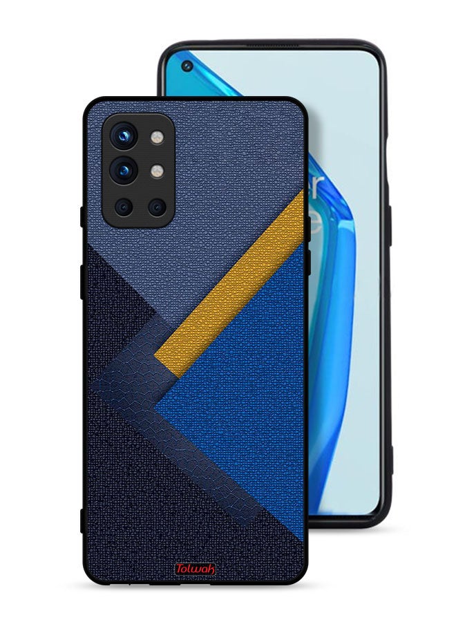 Tolwak غطاء حماية لهاتف OnePlus 9R 5G بنمط مثلثات جلدية ظلال - Image 1