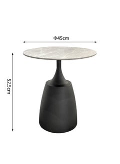 Ramsy Round End Table Multifunctional Living Room Side Table Modern Design Furniture For Home Living Rooml45Xw45Xh52.5Cm-Light Grey/Gunmetal Black - pzsku/ZDD697BC26C76AB9E7F42Z/45/_/1731934273/e1ec3737-265e-453f-a134-f28fc89c395d