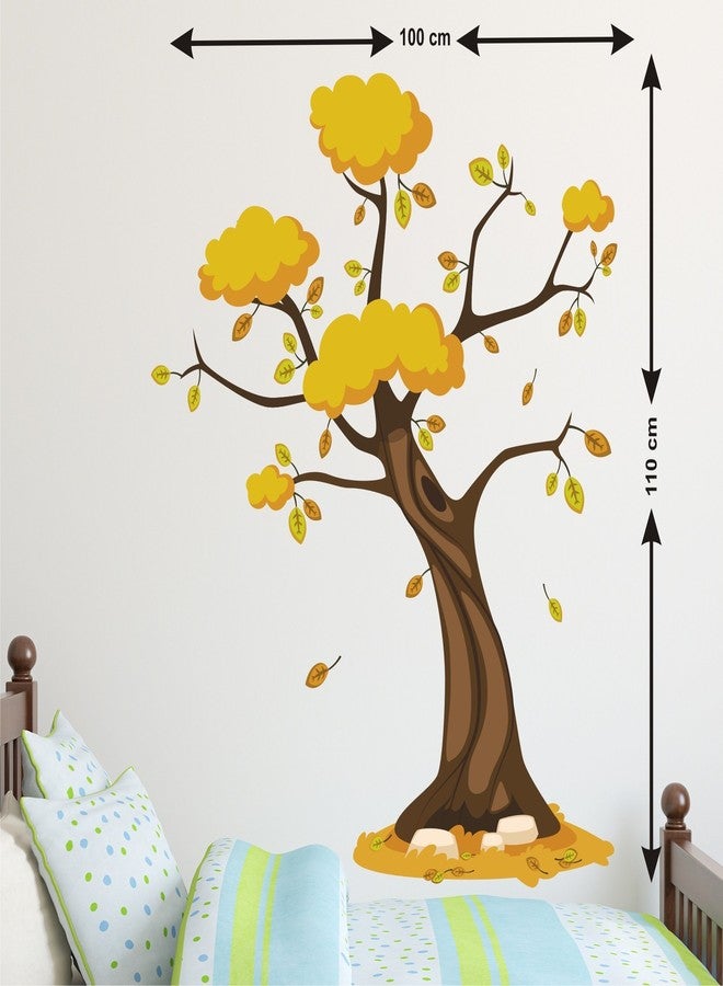 Wallstick ' Big Yellow Tree ' Wall Sticker (Vinyl 110 cm x 100 cm) - Image 2