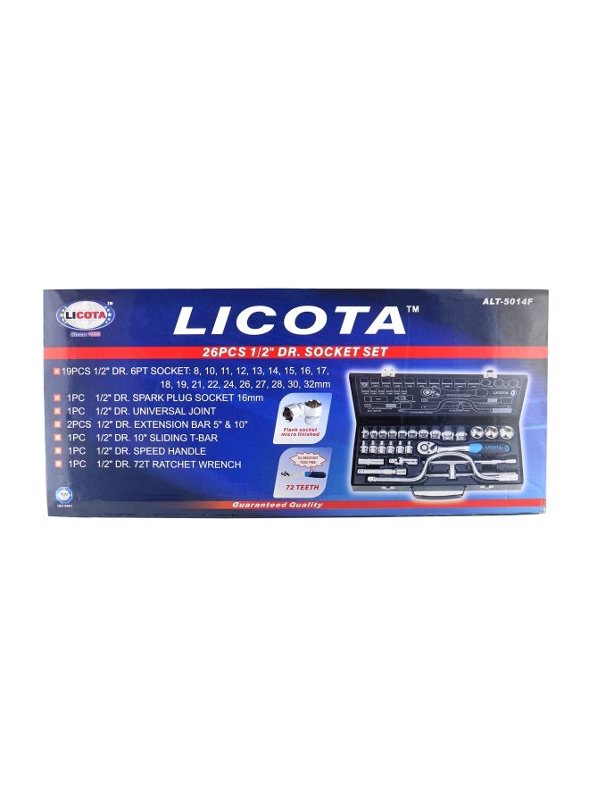 LICOTA 1/2 Inch Socket Set 26P Alt-5014F - Image 1