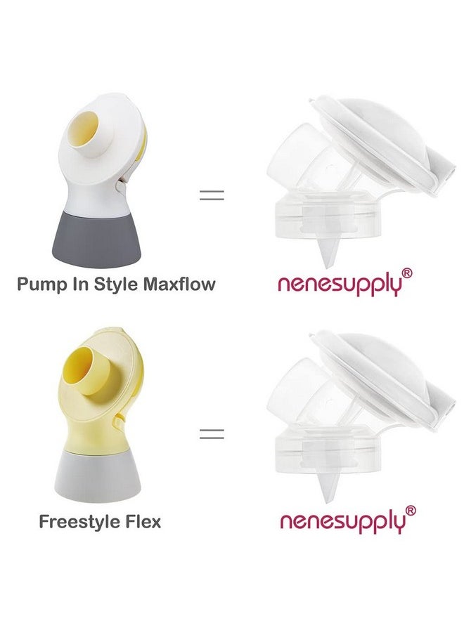 نينس سابلاي قطع مضخة NENESUPPLY بحواف مقاس 19 مم، متوافقة مع مضخة الثدي Medela Pump in Style Maxflow وPersonalfit Flex. تتضمن وصلة غشاء وحافة وصمام أنبوب. قطع مضخة Medela غير أصلية.  - Image 1