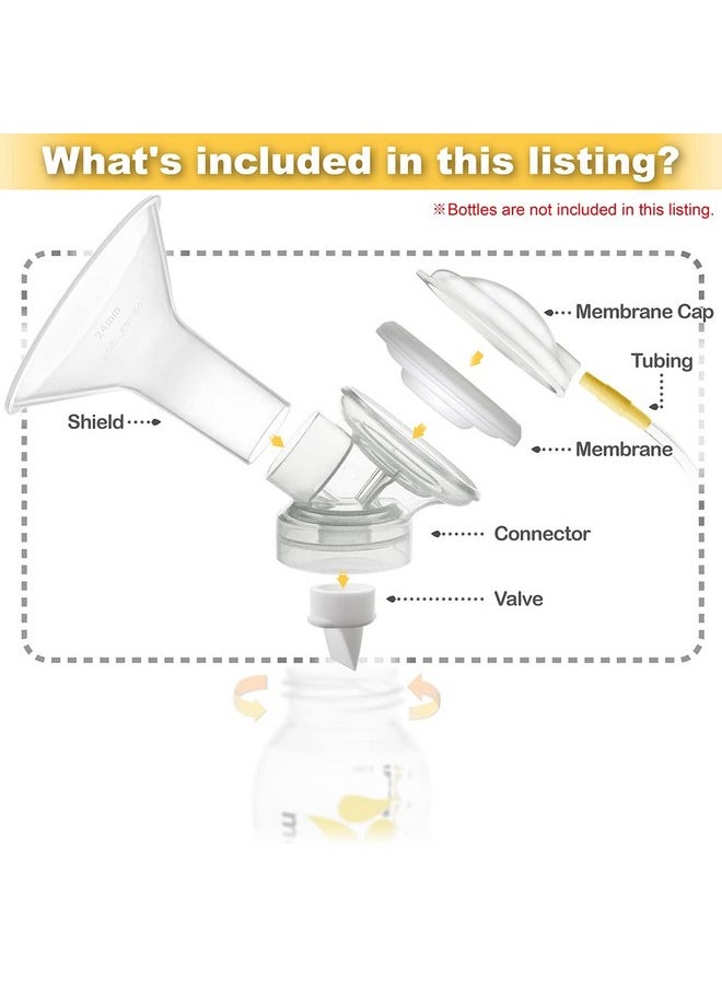 نينس سابلاي قطع مضخة NENESUPPLY بحواف مقاس 19 مم، متوافقة مع مضخة الثدي Medela Pump in Style Maxflow وPersonalfit Flex. تتضمن وصلة غشاء وحافة وصمام أنبوب. قطع مضخة Medela غير أصلية.  - Image 3