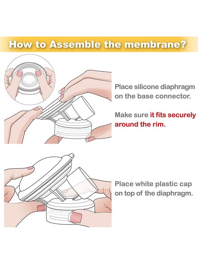 نينس سابلاي قطع مضخة NENESUPPLY بحواف مقاس 19 مم، متوافقة مع مضخة الثدي Medela Pump in Style Maxflow وPersonalfit Flex. تتضمن وصلة غشاء وحافة وصمام أنبوب. قطع مضخة Medela غير أصلية.  - Image 4