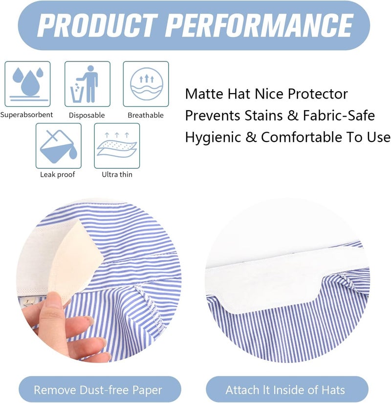 CFGROW Collar Protector Sweat Pads Invisible Disposable for Women and Men - 80 Pack Self-Adhesive Neck Liner Pads for Shirts, Absorbent and Antiperspirant Sticker for Stay Dry Collars - Image 3
