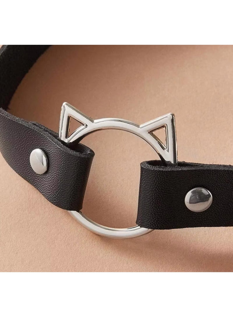 PU Choker Necklace Fashion Girls Necklace Jewelry Neck - Image 3
