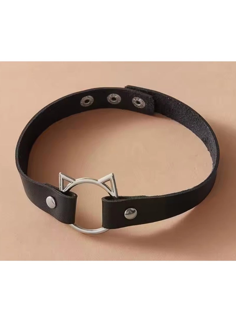 PU Choker Necklace Fashion Girls Necklace Jewelry Neck - Image 1
