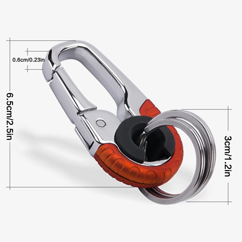 6pcs Creative Stainless Steel Keychain, Men’s Car Key Chain, Keychain for Men and Women, Double Ring Design - Image 2