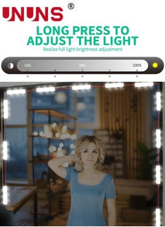 UNUNS Led Vanity Lights Kit,1.5M Dimmable Touch Control Vanity Mirror Lights,Ultra Bright White LED For Makeup Vanity Table Bathroom Mirror,Mirror Not Included  - Image 3