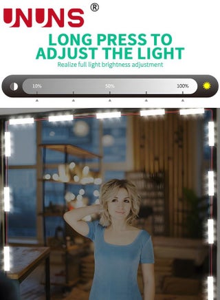 Led Vanity Lights Kit,1.5M Dimmable Touch Control Vanity Mirror Lights,Ultra Bright White LED For Makeup Vanity Table Bathroom Mirror,Mirror Not Included - view 3