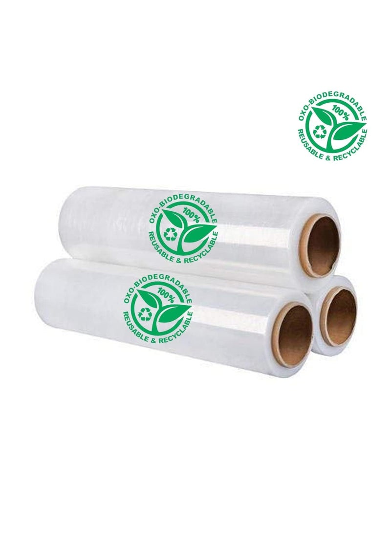 Amit Marketing - Amit Marketing Packing Cling Film - 600 MTR I Compostable Multipurpose Transparent Wrap Roll I 70 Micron, 12 Inch (300 mm) I for Packaging & Safety Needs, Gift, Bakery Items, Bouquet, DIY Craft - 2Pcs - Image 1