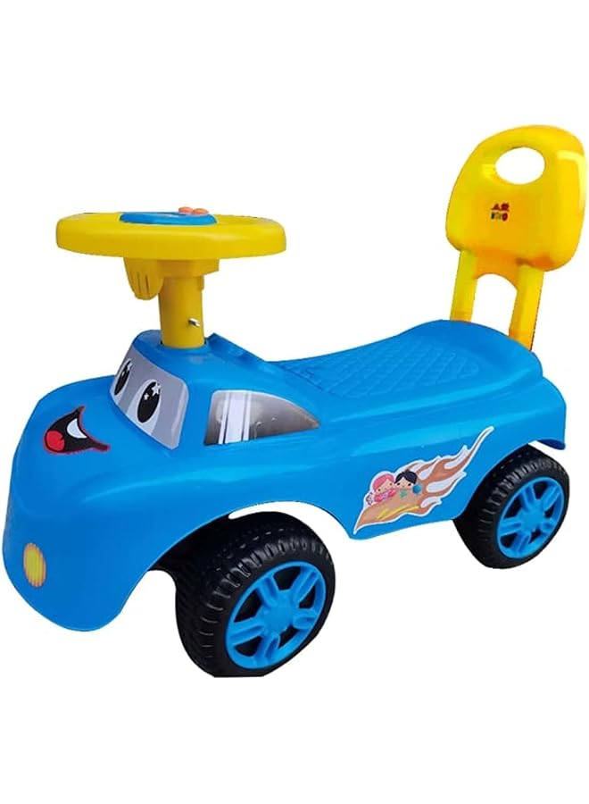 كيكو ركوب على السيارة الزرقاء